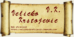 Veličko Krstojević vizit kartica